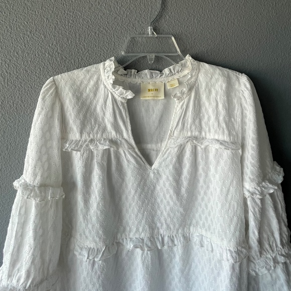 Anthropologie- Angela Peasant White Blouse - Picture 4 of 15